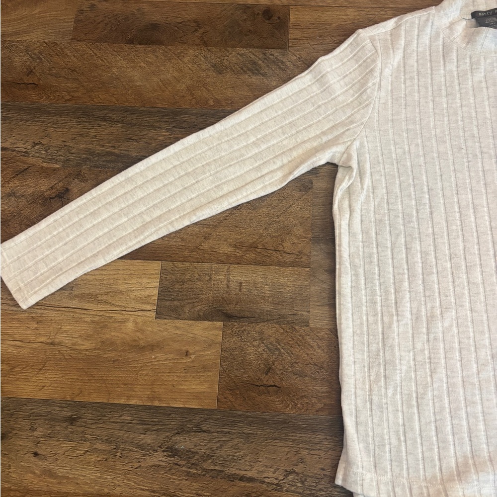 Matty M Light Gray Ribbed Sweater - Picture 4 of 6